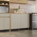Ver imagem 1 de Balcão 2 Portas 120cm Condessa 100% MDF Cinza/Carvalho/Greige
