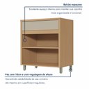 Ver imagem 6 de Balcao 2 Portas 1 Gaveta 80cm Condessa 100% MDF Cinza/Carvalho/Greige