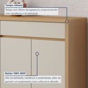 Ver mais imagens de Balcao 2 Portas 1 Gaveta 80cm Condessa 100% MDF Cinza/Carvalho/Greige