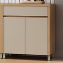 Ver imagem 2 de Balcao 2 Portas 1 Gaveta 80cm Condessa 100% MDF Cinza/Carvalho/Greige