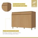 Ver imagem 6 de Balcao 2 Portas 2 Gaveta 120cm Simone Mendes 100% Mdf