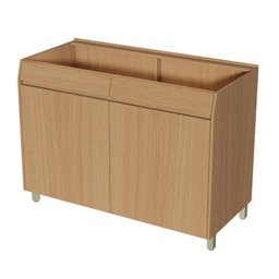 Balcão 2 Portas 2 Gaveta sem Tampo 120cm Simone Mendes 100% Mdf - 3
