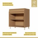 Ver imagem 7 de Balcao 2 Portas 1 Gaveta 80cm Simone Mendes 100% MDF Marrom/Carvalho/Greige