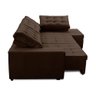 Sofá de Canto Retrátil e Reclinável com Molas 3,40x2,00 Julia Suede Marrom Rover & Beato - 3