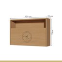Ver imagem 4 de Armário Aéreo 1 Porta com Relógio Condessa 100% MDF 120cm Marrom/Carvalho/Greige