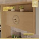 Ver imagem 6 de Armário Aéreo 1 Porta com Relógio Condessa 100% MDF 120cm Marrom/Carvalho/Greige