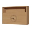 Ver imagem 2 de Armário Aéreo 1 Porta com Relógio Condessa 100% MDF 120cm Marrom/Carvalho/Greige