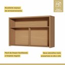 Ver imagem 5 de Armário Aéreo 1 Porta com Relógio Condessa 100% MDF 120cm Marrom/Carvalho/Greige