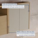 Ver imagem 7 de Armário Aéreo 2 Porta Condessa 100% MDF 80cm Cinza/Carvalho/Greige