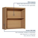 Ver imagem 6 de Armário Aéreo 2 Porta Condessa 100% MDF 80cm Cinza/Carvalho/Greige
