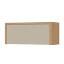 Ver imagem 2 de Armário Aéreo Geladeira 1 Porta Basculante Condessa 80cm 100% MDF Marrom/Carvalho/Greige
