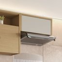 Ver imagem 1 de Armário Aéreo Geladeira 1 Porta Basculante Condessa 80cm 100% MDF Marrom/Carvalho/Greige