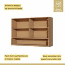 Ver mais imagens de Armário Aéreo 2 Portas Simone Mendes 120cm 100% MDF Marrom/Carvalho/Greige