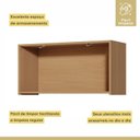Ver imagem 6 de Armário Aéreo Geladeira 1 Porta Basculante Simone Mendes 80cm 100% MDF Marrom/Carvalho/Greige