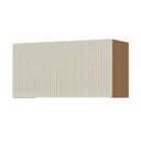 Ver imagem 3 de Armário Aéreo Geladeira 1 Porta Basculante Simone Mendes 80cm 100% MDF Marrom/Carvalho/Greige