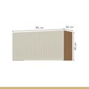 Ver imagem 4 de Armário Aéreo Geladeira 1 Porta Basculante Simone Mendes 80cm 100% MDF Marrom/Carvalho/Greige
