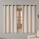 Ver imagem 1 de Cortina Oxford 2,80m X 1,80m Apartamento para Sala Quarto Janela Cozinha Decorativa Cáqui