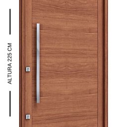 Porta Pivotante de Alumínio Amadeirada com Puxador de 1 Metro 225x130 Alumínio - 4