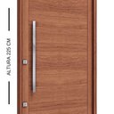 Ver imagem 4 de Porta Pivotante de Alumínio Amadeirada com Puxador de 1 Metro 225x130 Alumínio