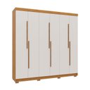 Ver mais imagens de Guarda-Roupa Casal 6 Portas 2 Gavetas 100% MDF Valência Off White/Cerejeira/Nevaska