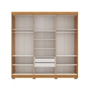 Ver imagem 2 de Guarda-Roupa Casal 6 Portas 2 Gavetas 100% MDF Valência Off White/Cerejeira/Nevaska
