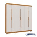 Ver imagem 5 de Guarda-Roupa Casal 6 Portas 2 Gavetas 100% MDF Valência Off White/Cerejeira/Nevaska