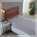 Ver imagem 3 de Lençol Cama Solteiro 100% Algodão com Elástico Percal 300 Fios Hotel Pousada:cinza