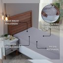 Ver imagem 4 de Lençol Cama Solteiro 100% Algodão com Elástico Percal 300 Fios Hotel Pousada:cinza