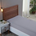 Ver imagem 1 de Lençol Cama Solteiro 100% Algodão com Elástico Percal 300 Fios Hotel Pousada:cinza