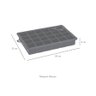 Forma de Gelo Silicone Preto Retangular 24 Cubos 2un - 3