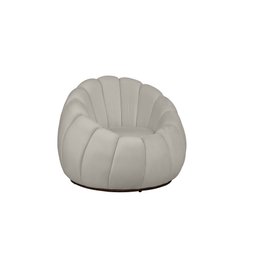 Poltrona Decorativa Concha Veludo Marfim - Londrilar - 4