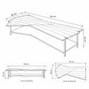 Ver imagem 4 de Mesa de Centro Caribe 170cm em Madeira Laminada Mel com Metal Black