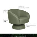 Ver imagem 3 de Poltrona Decorativa Liz Base Fixa Linho Verde Claro - Nexta Casa