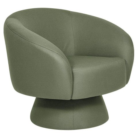 Poltrona Decorativa Liz Base Fixa Linho Verde Claro - Nexta Casa