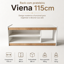 Ver imagem 2 de Rack com Prateleira Viena 115cm para TV 50" Byhouse