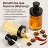 3 Potes de Vidro Porta Temperos Mel Azeite Tampa Colher Kit Cozinha Oleo - 2
