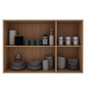 Ver imagem 4 de Armário Aéreo de Cozinha 120x80cm 3 Portas 4 Prateleiras Freijó Cz3109 Freijó