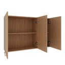 Ver imagem 3 de Armário Aéreo de Cozinha 120x80cm 3 Portas 4 Prateleiras Freijó Cz3109 Freijó