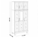Ver imagem 6 de Guarda Roupa Solteiro com Espelho 6 Portas Aplique Madeira Maciça Lorie F06 Castanho - Lyam Decor