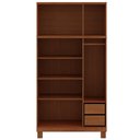 Ver mais imagens de Guarda Roupa Solteiro com Espelho 6 Portas Aplique Madeira Maciça Lorie F06 Castanho - Lyam Decor