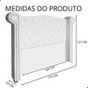 Ver imagem 7 de Kit Cabeceira e Calçadeira Box Sienna 140 Cm Casal Suede