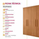 Ver imagem 6 de Guarda Roupa Solteiro Hera 4 Portas Mdf Rufato