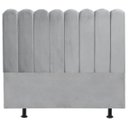 Ver imagem 1 de Cabeceira Nuvem Cama Queen 160 cm Alanis Suede Cinza Claro