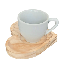 Jogo 6 Xícaras Café Expresso 75ml Porcelana C/ Pires Coração - 5