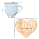 Ver imagem 2 de Jogo 6 Xícaras Café Expresso 75ml Porcelana C/ Pires Coração