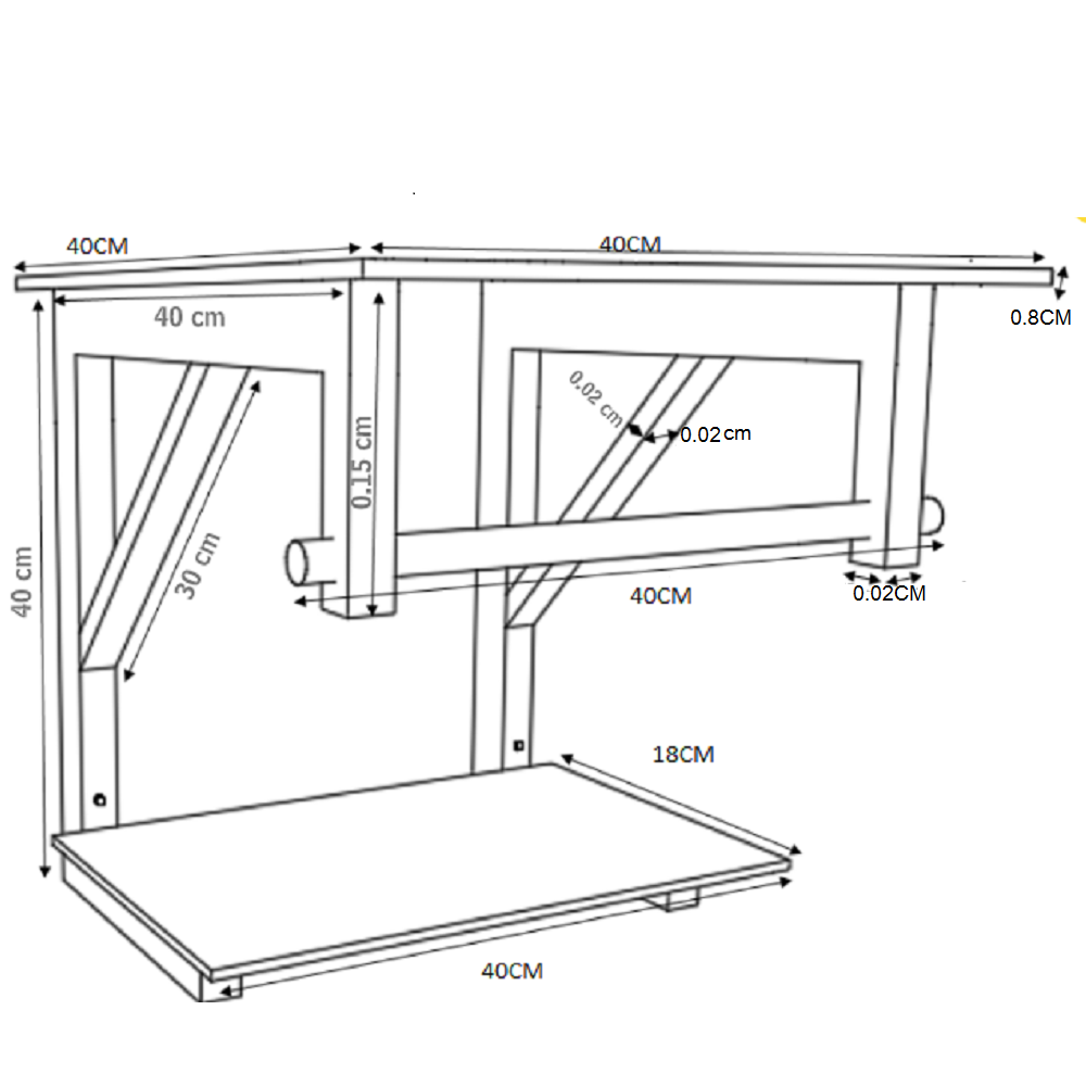 Gabinete de Vidro para Banheiro 40cm Cuba Redonda Ac Branco - 4