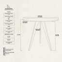 Ver imagem 4 de Mesa de Jantar Redonda Base Tripé em Madeira Maciça - 80 Cm