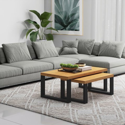 Kit Mesas de Centro Industrial 100% Mdf Dalla Costa