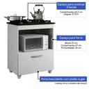 Ver imagem 4 de Balcão Cooktop 5 Bocas Salvia Kaiki Móveis Branco