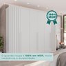 Guarda-roupa 6 Portas 1 Gaveta Anápolis Ripado 100% Mdf - 7